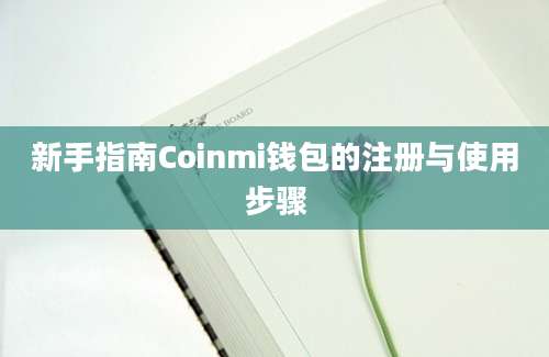 新手指南Coinmi钱包的注册与使用步骤