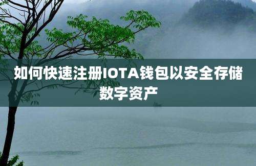 如何快速注册IOTA钱包以安全存储数字资产