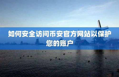 如何安全访问币安官方网站以保护您的账户