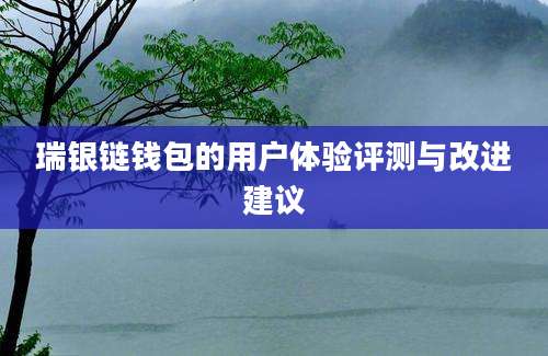 瑞银链钱包的用户体验评测与改进建议