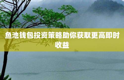 鱼池钱包投资策略助你获取更高即时收益