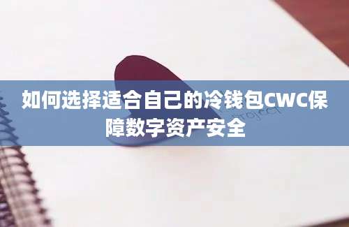 如何选择适合自己的冷钱包CWC保障数字资产安全