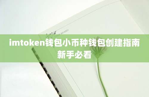 imtoken钱包小币种钱包创建指南新手必看