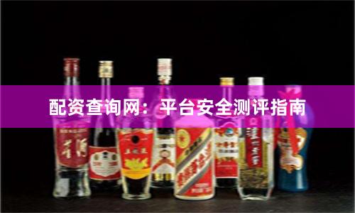 配资查询网:平台安全测评指南